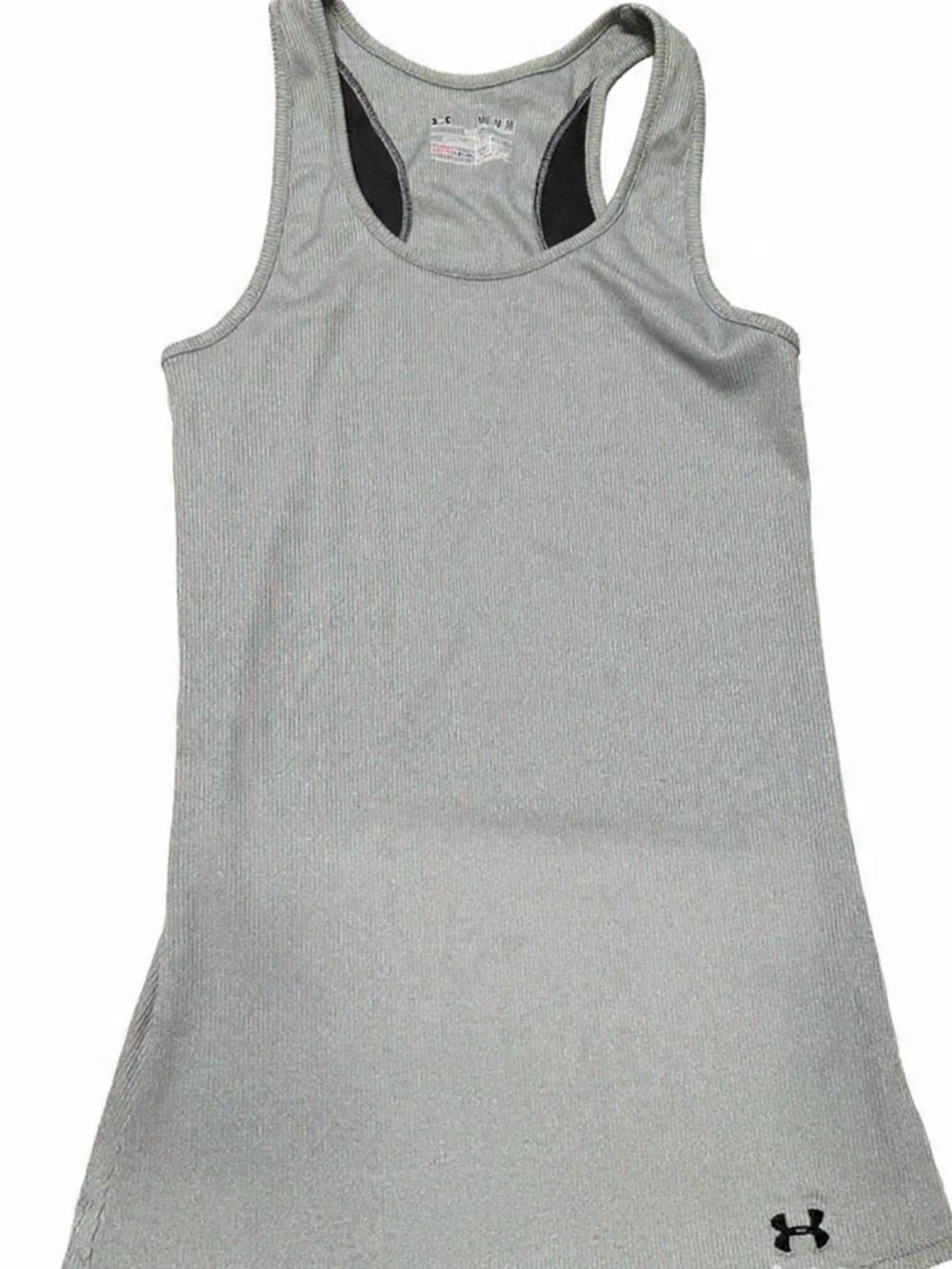 Under Armour Light Gray Ribbed Racerback Tank - Picture 4 of 7